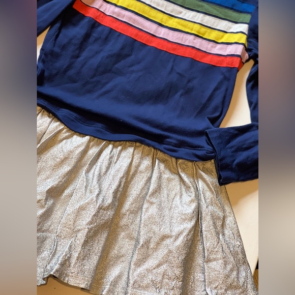 Mini Boden Girls Fun Jersey Woven Dress For Girls - Picture 2 of 7